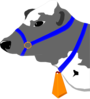 Cow With Blue Collar Clip Art
